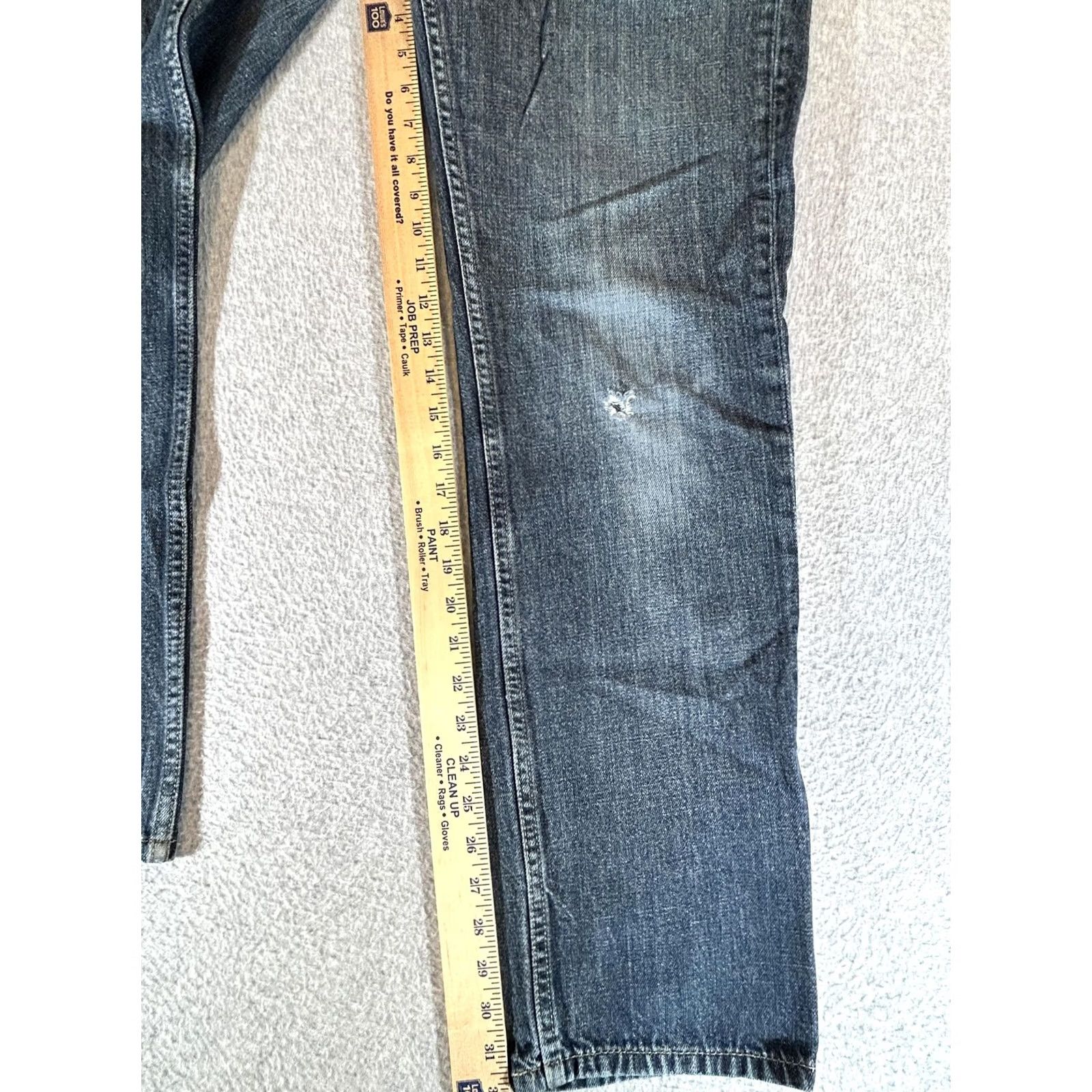 Levi's Levi's 514 Jeans Mens 32x32 Straight Regular Fit Medium Wash Blue Denim Distressed Pockets Regular Mens 32 Blue Size US 32 / EU 48 - 5 Thumbnail