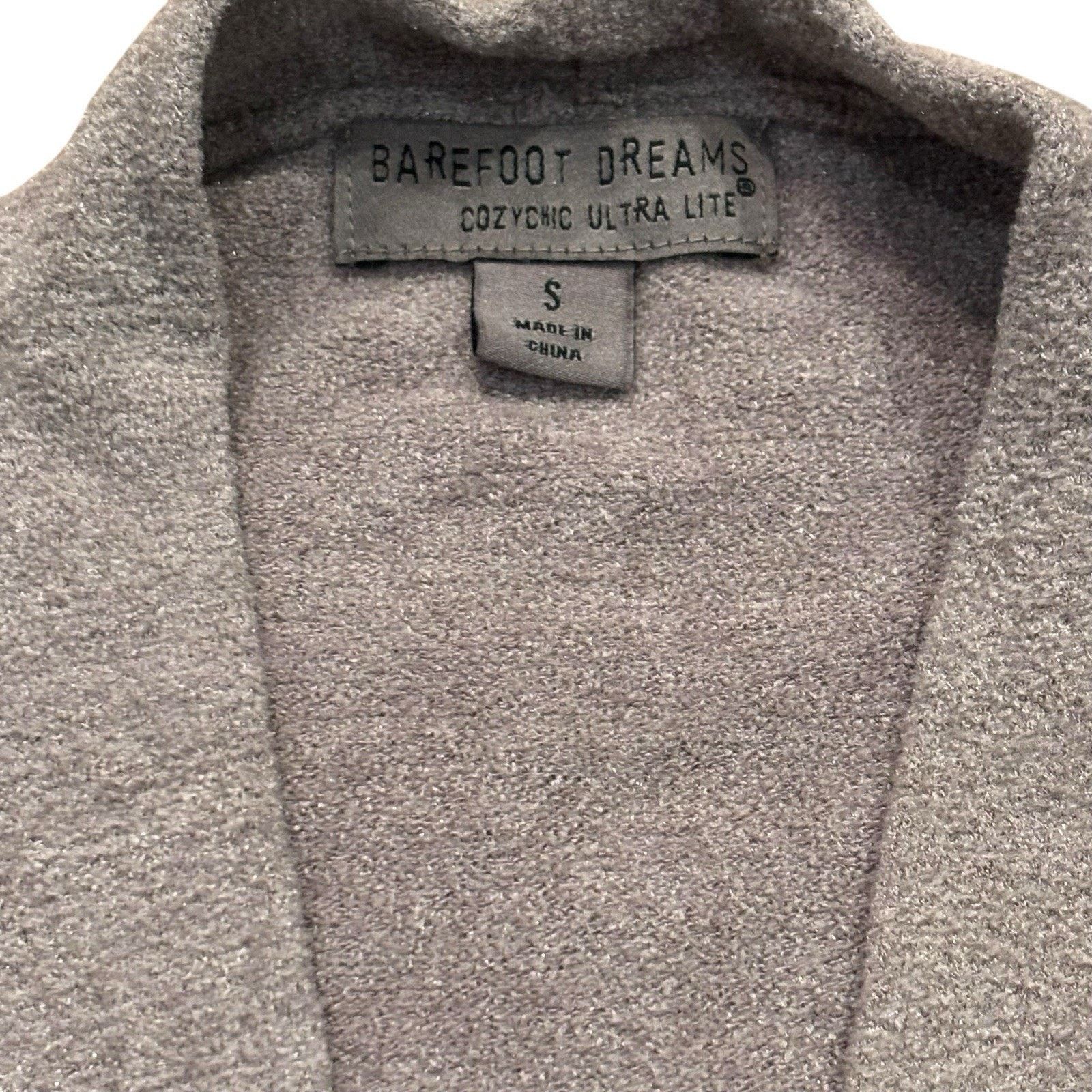 Other Barefoot Dreams Cozy Taupe Open Cardigan Drawstring Small Size S / US 4 / IT 40 - 2 Thumbnail