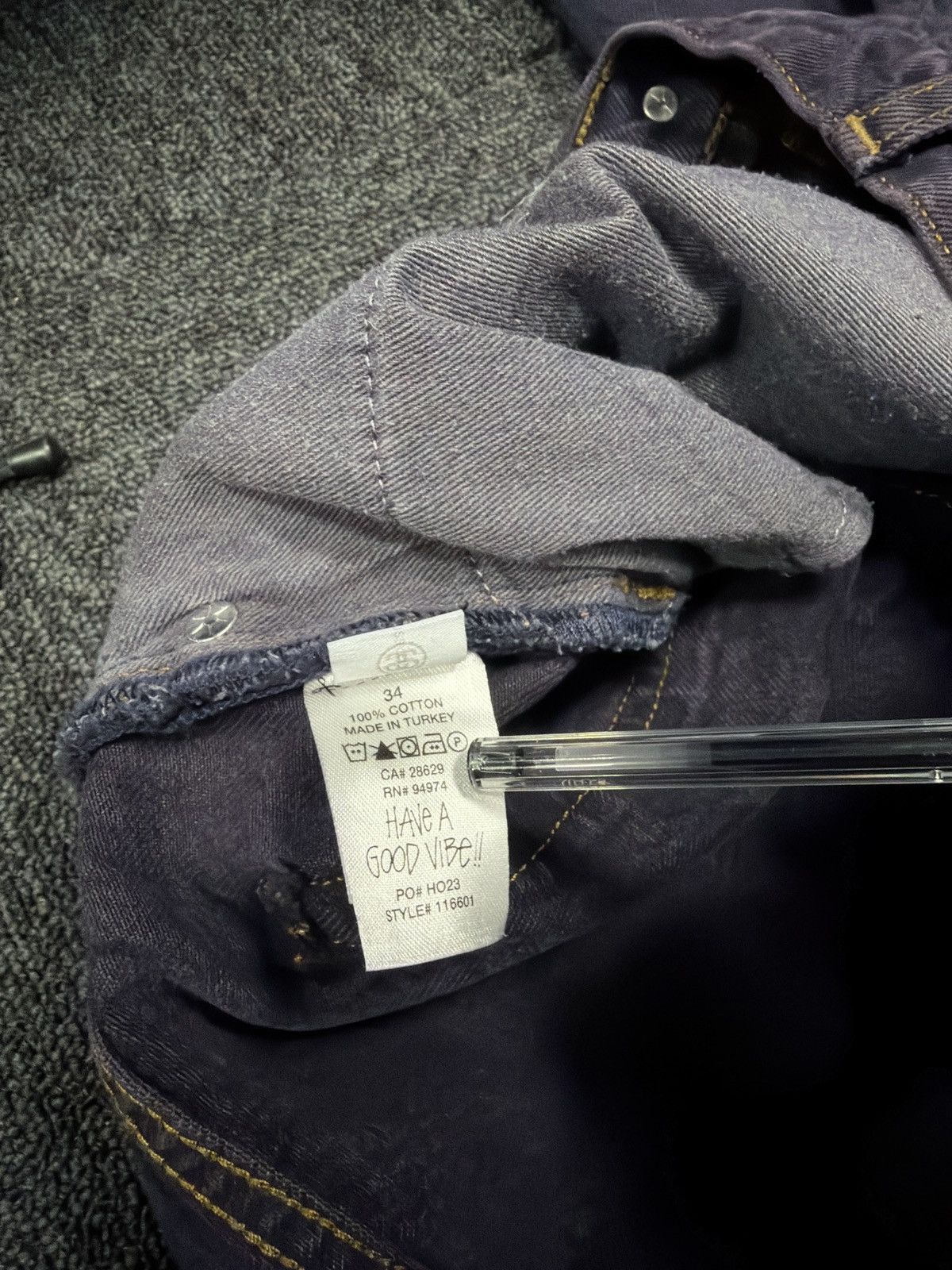 Stussy Stussy “classic” Purple / Indigo Jeans - Waist: 35” Size US 35 - 7 Thumbnail