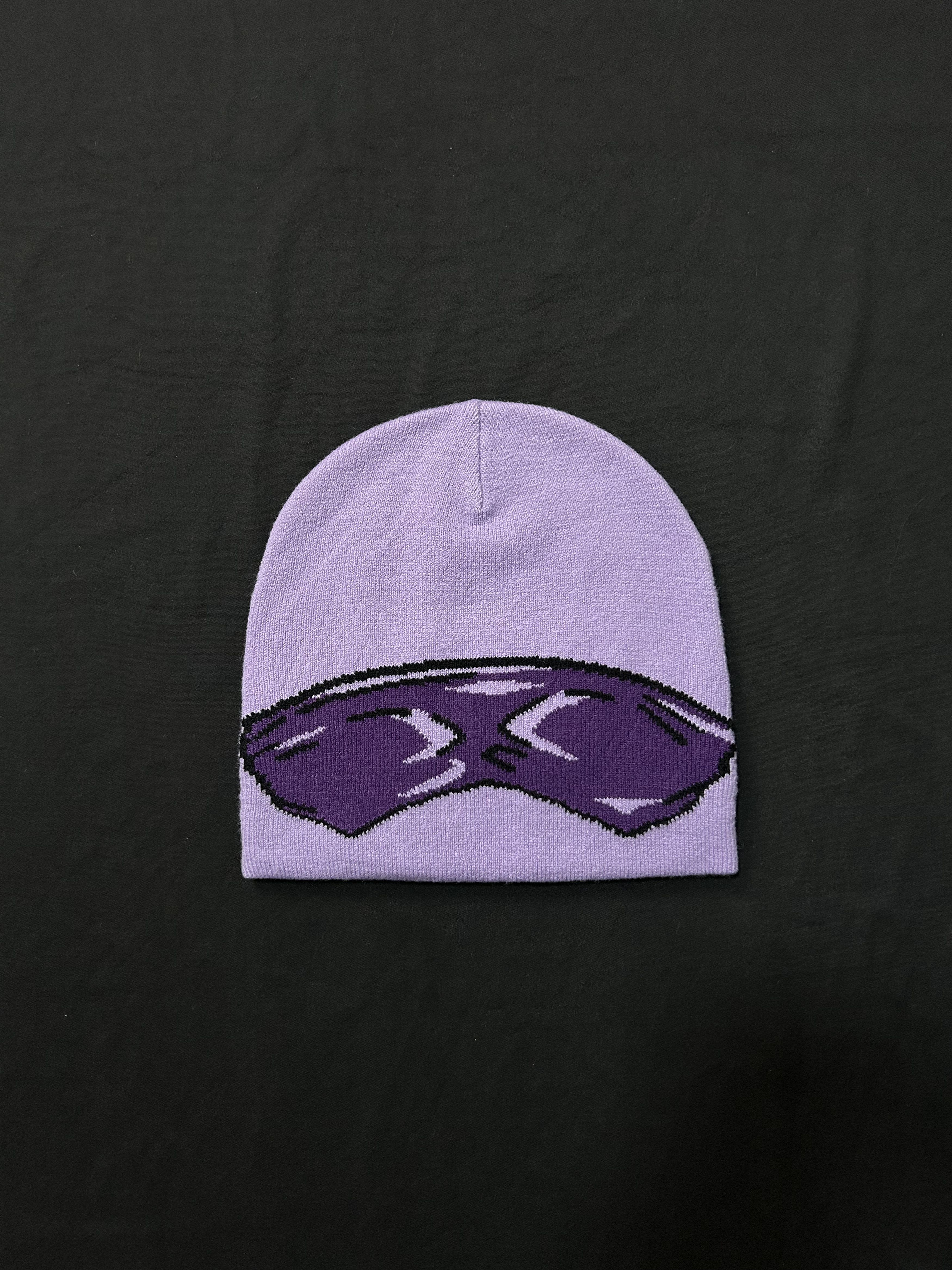 Japanese Brand Rare Anime Character Graphic No Cuff Beanie Hat Purple OS Size ONE SIZE - 4 Thumbnail