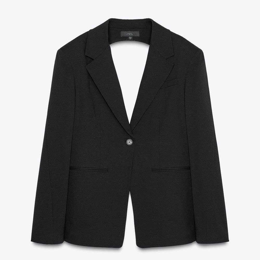 Zara NWT ZARA BLAZER WITH BACK CUT-OUT Size M / US 6-8 / IT 42-44 - 3 Thumbnail