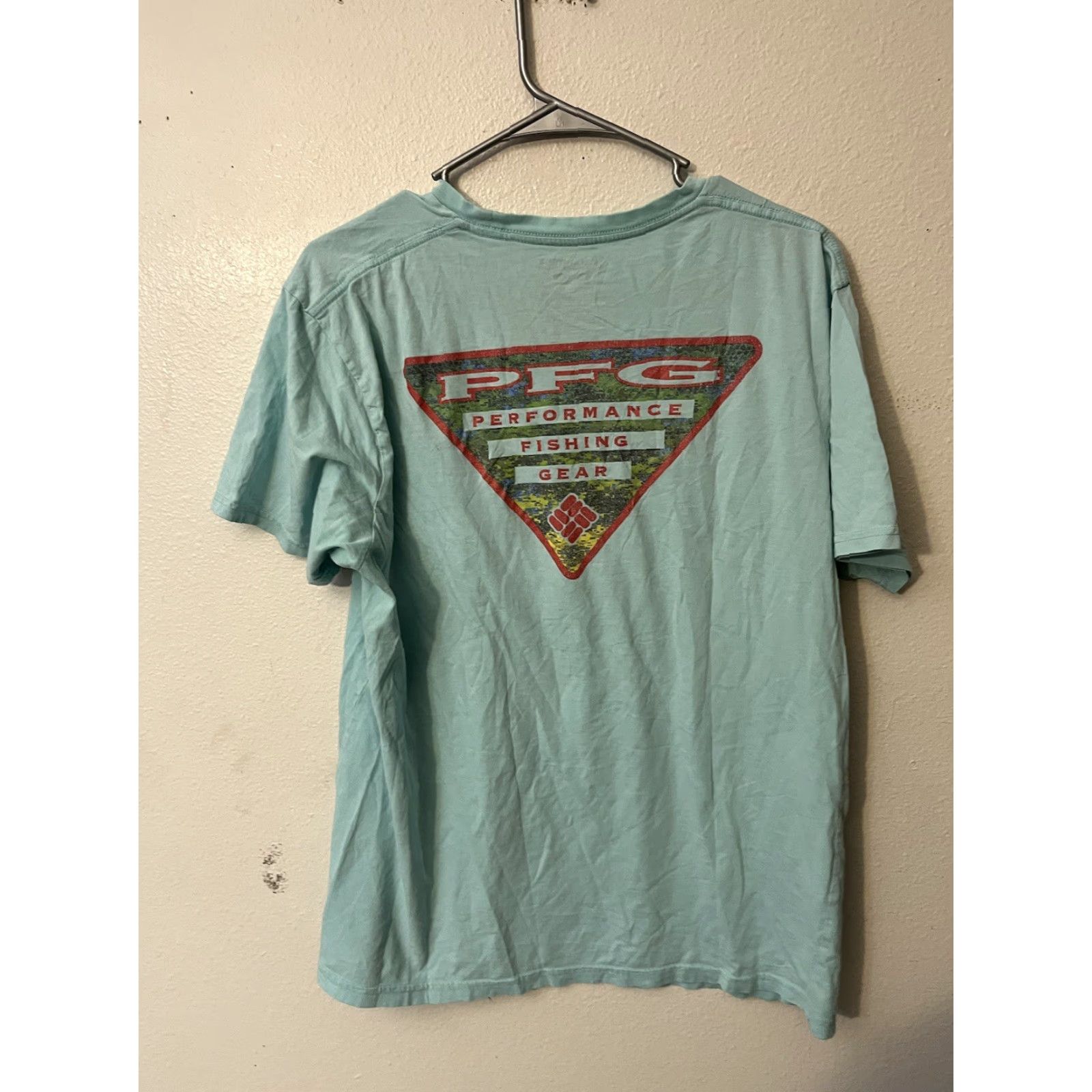 Vintage Columbia PFG Short Sleeve Shirt Mens Large Light Blue Outdoor Fishing T-Shirt Size US L / EU 52-54 / 3 - 2 Thumbnail