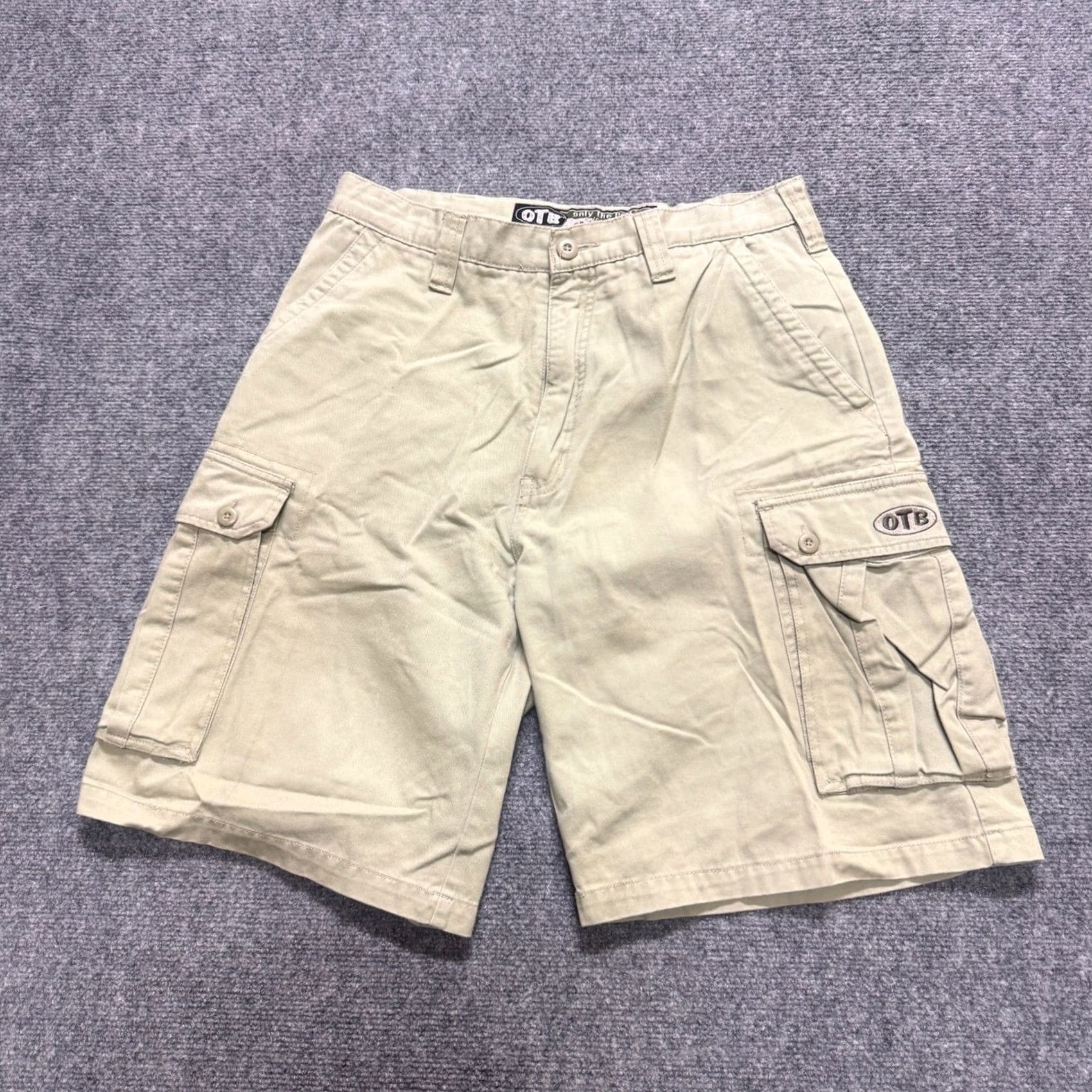 Vintage OTB Cargo Shorts Men 33 Beige 6 Pocket Cotton Y2K OTB Only The Best Skater Regular Mens Size US 33 - 2 Thumbnail