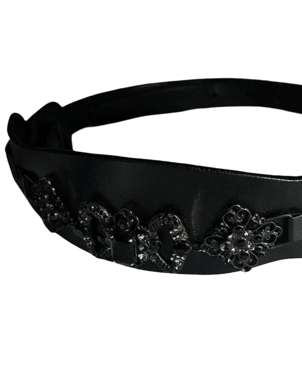 Dolce & Gabbana Bijou Gothic Buckle Leather Belt Size ONE SIZE - 2 Thumbnail