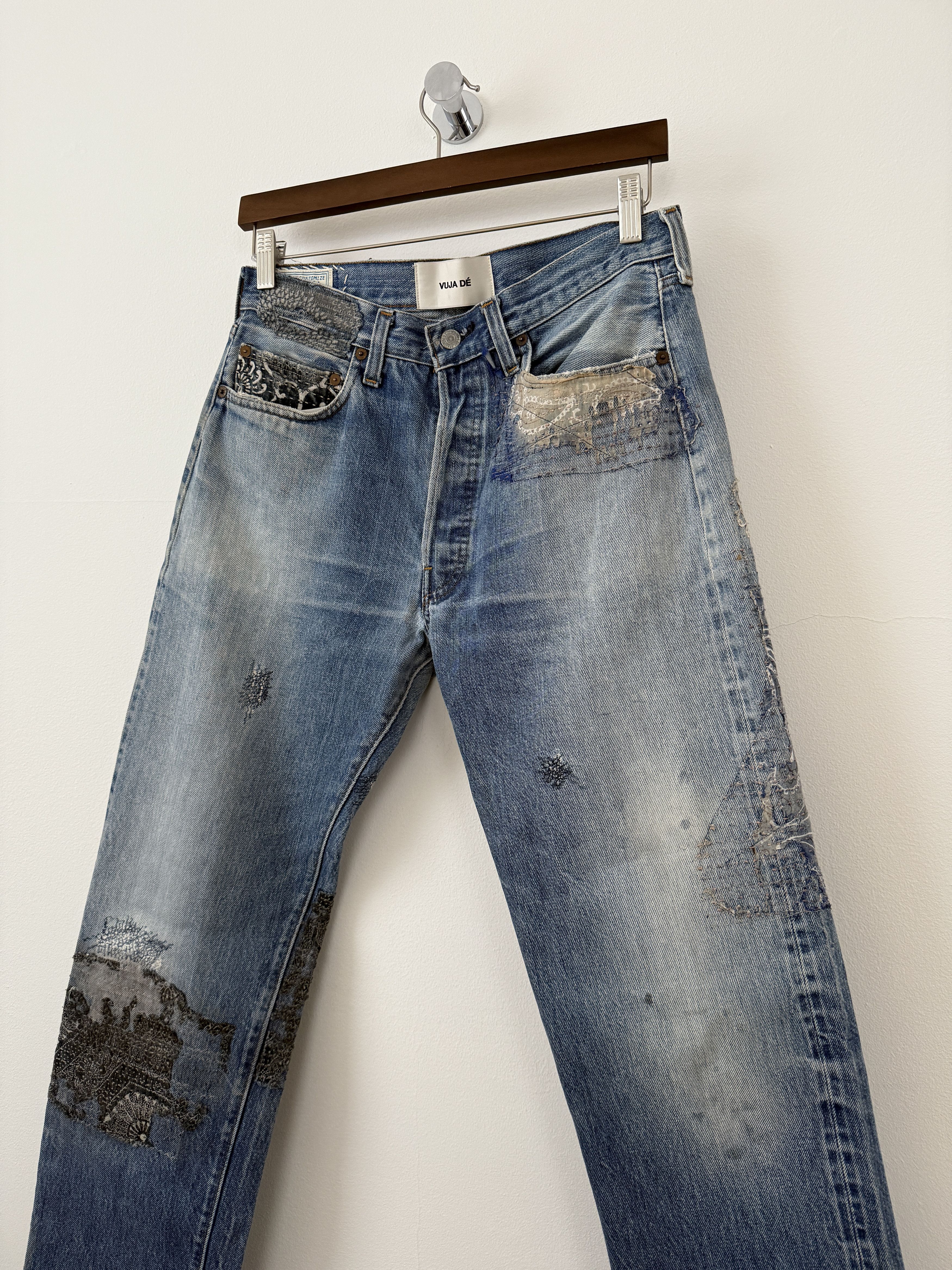 Proleta Re Art × Vuja De "Glitch" Boro Denim Size US 30 / EU 46 - 4 Thumbnail