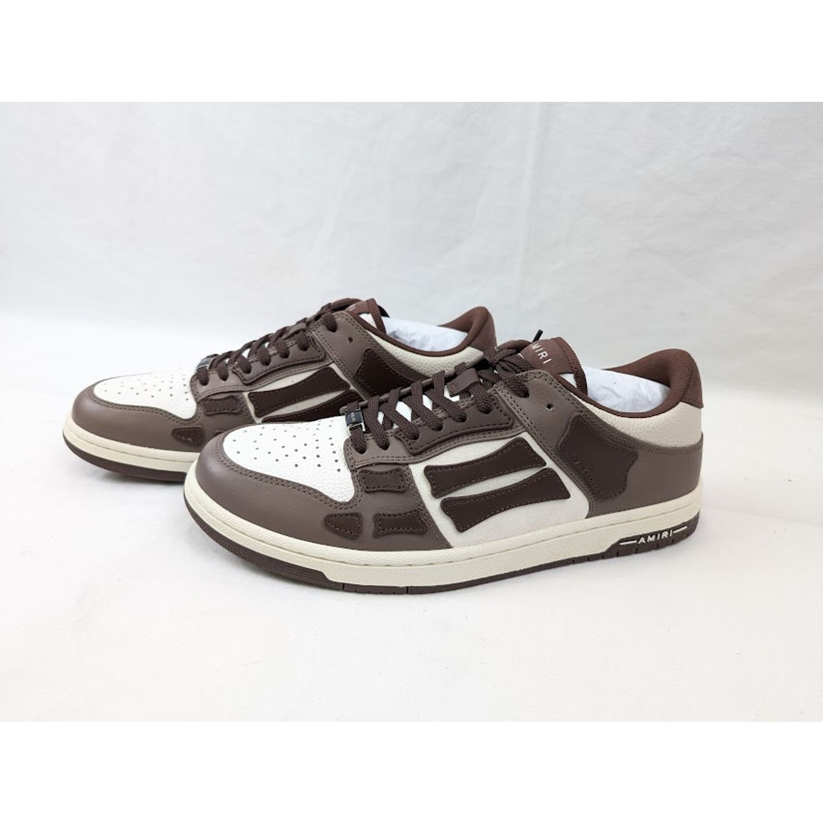 Amiri o1rshd1 Skelton Low-Top Sneakers in Brown Size US 9 / EU 42 - 16 Thumbnail