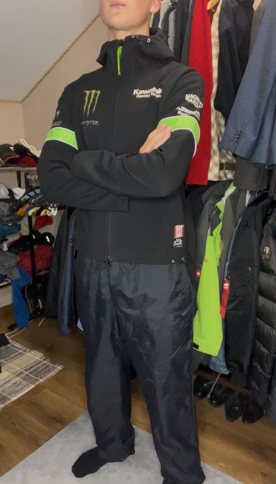 Other Vintage 90's Kawasaki Racing Team Logo Zip Up Jacket Size US M / EU 48-50 / 2 - 4 Thumbnail