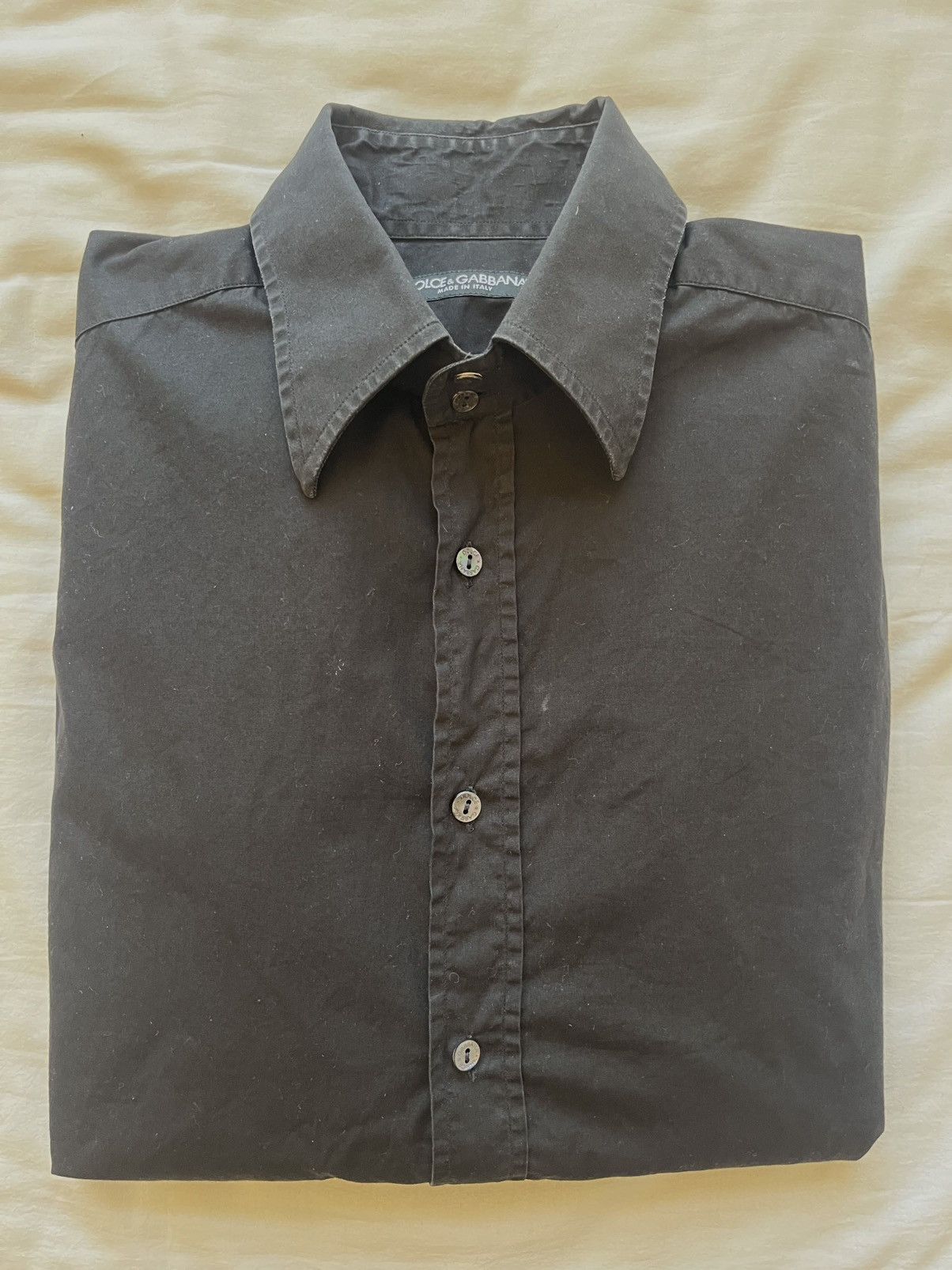 Dolce & Gabbana DOLCE & GABBANA - Button-up shirt, black. Size US M / EU 48-50 / 2 - 2 Thumbnail