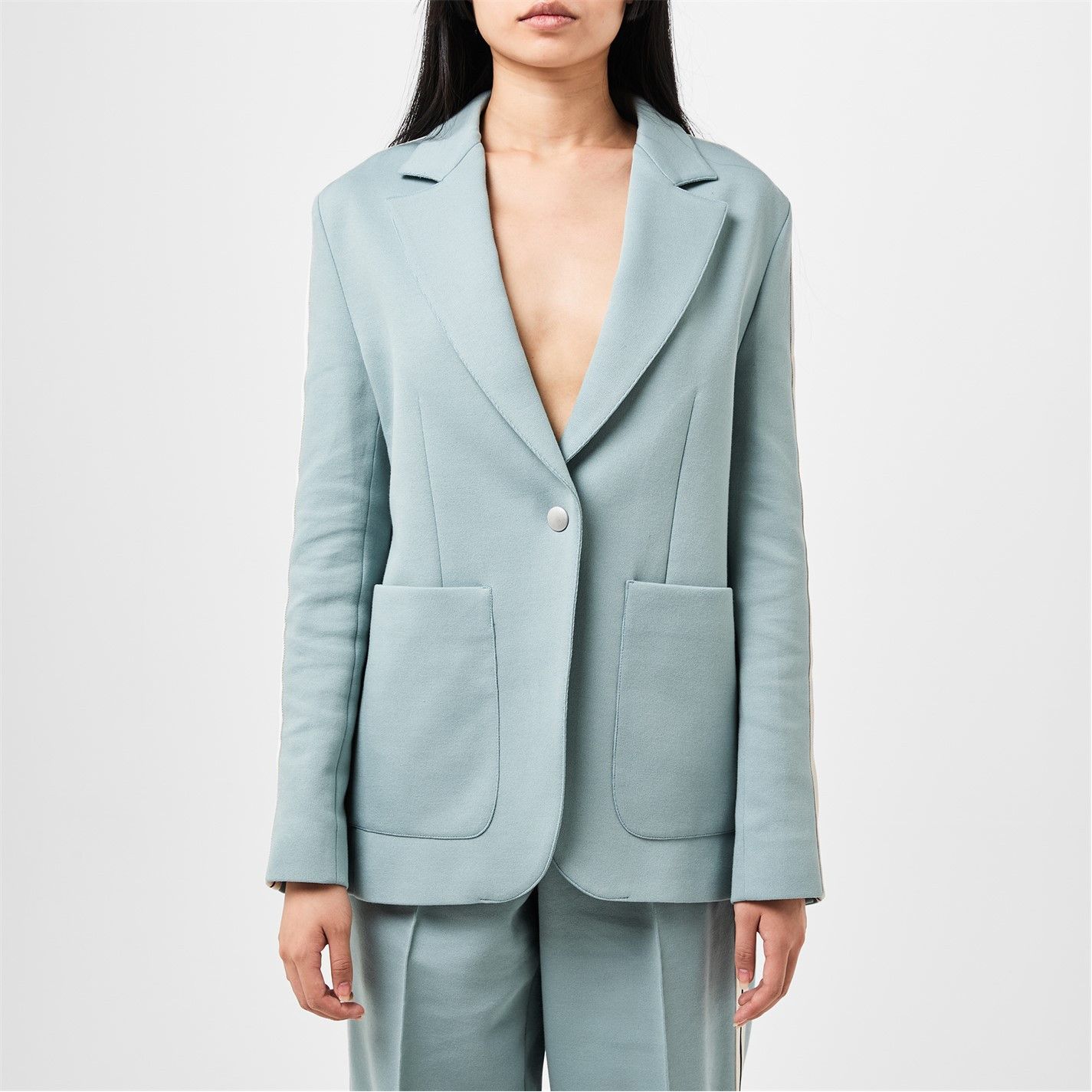 Palm Angels o1g2r1mq0325 Track Single Breasted Blazer in Light Blue Size S / US 4 / IT 40 - 3 Thumbnail