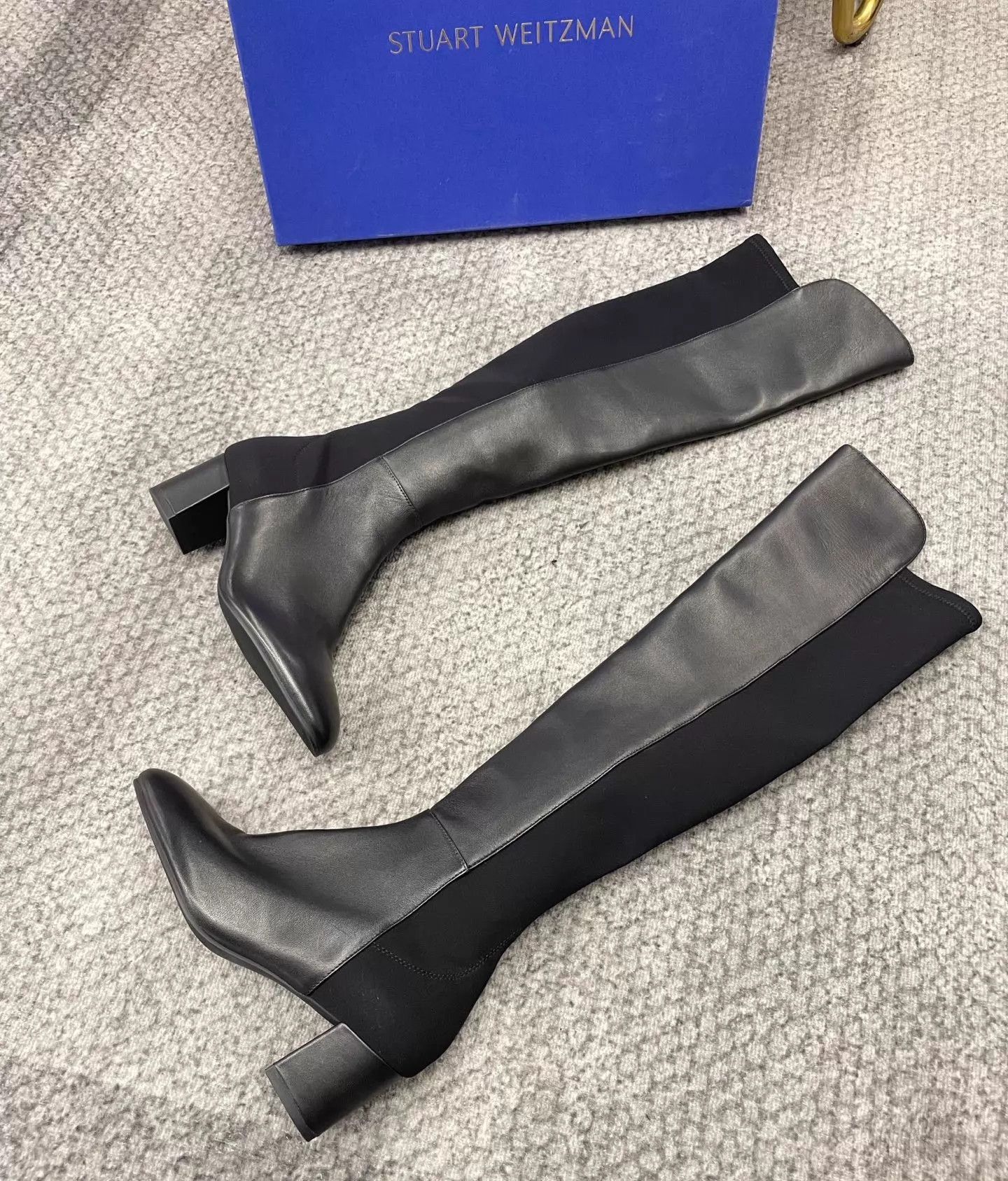 Other Pre-owned SW Black Stretchy Knee-high Boots 35 Size US 4.5 / IT 34.5 - 3 Thumbnail