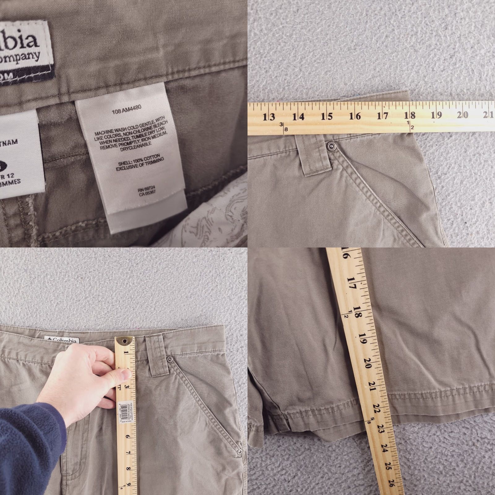 Vintage Columbia Cargo Shorts Mens 36 Brown Lightweight Cotton Walk Outdoor Casual Size US 36 / EU 52 - 8 Thumbnail