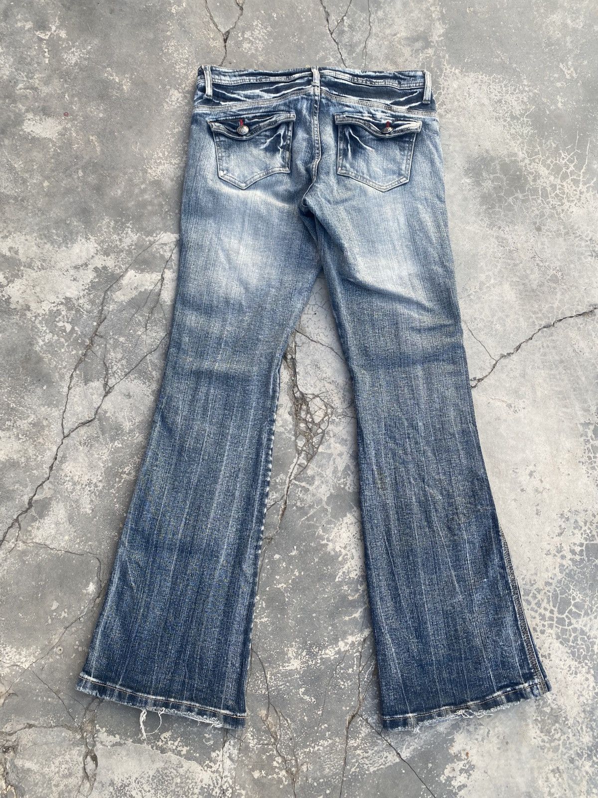 14th Addiction × If Six Was Nine × Japanese Brand DAILY TOPICS THUNDER FLARE Stretchable Jeans Size US 30 / EU 46 - 3 Thumbnail