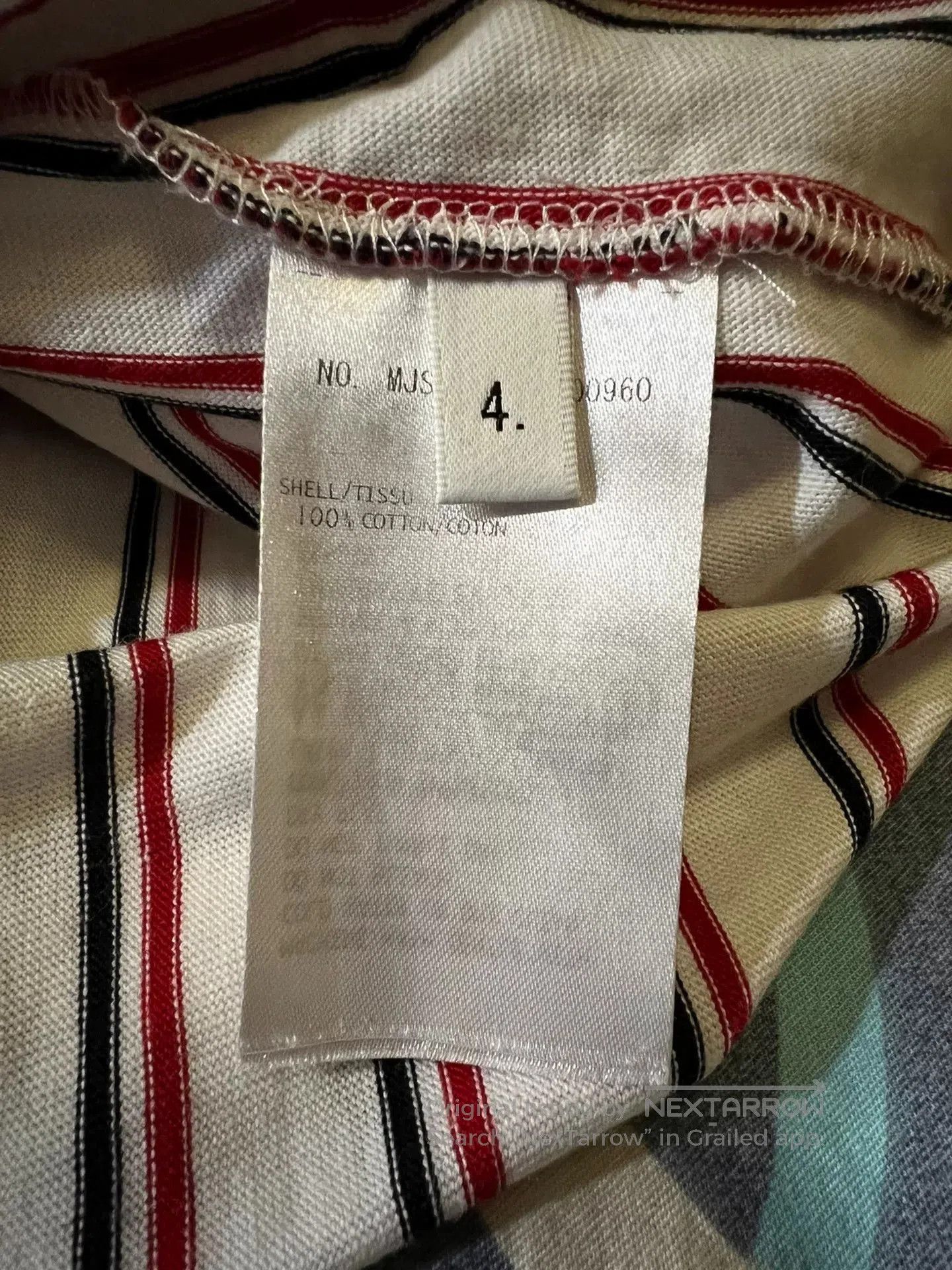 Thom Browne thom browne striped logo short sleeve t-shirt. Size US M / EU 48-50 / 2 - 6 Thumbnail