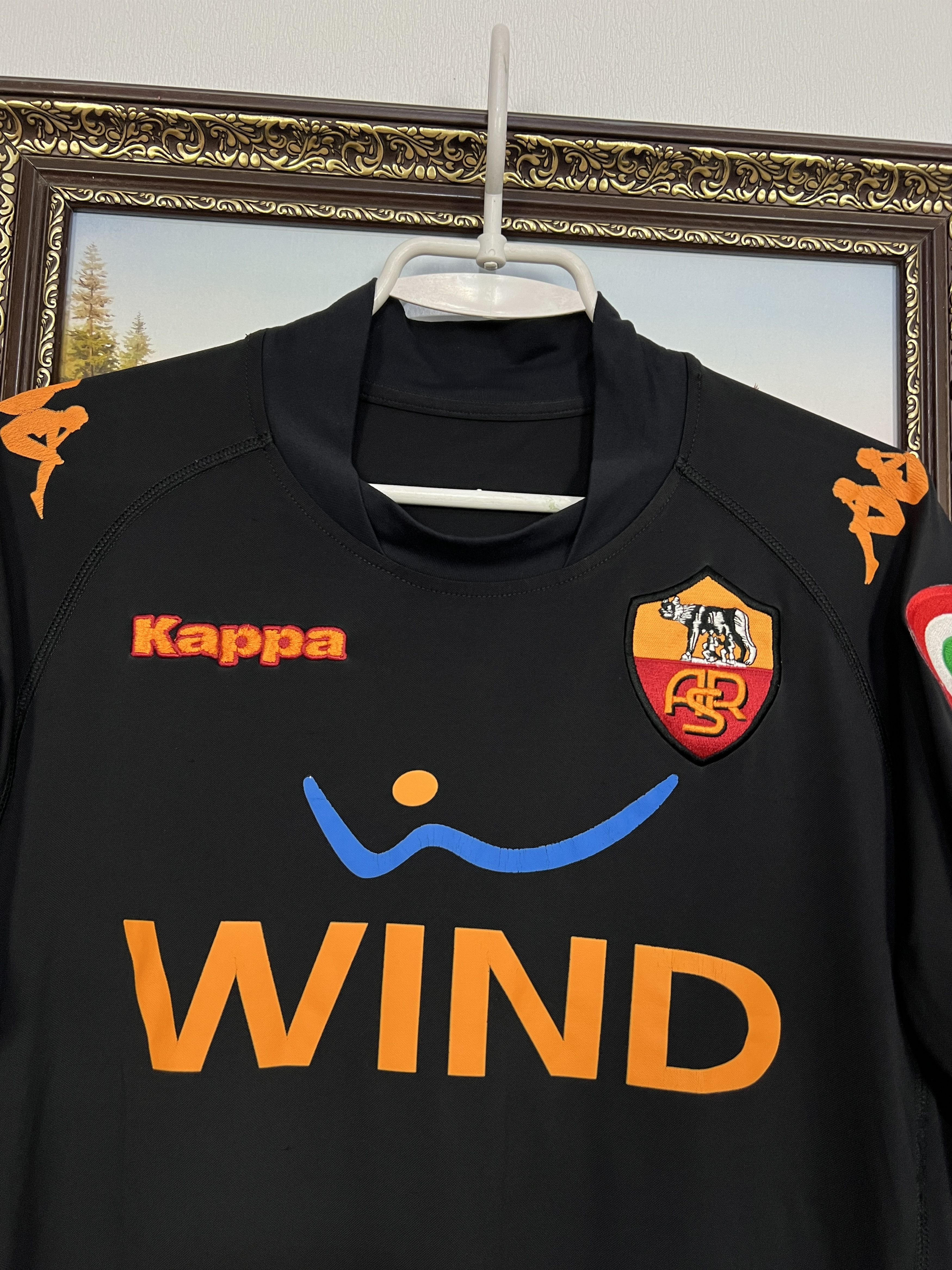 Kappa Roma football shirt Soccer Black Maglia Mens Jersey Trikot Size US XL / EU 56 / 4 - 4 Thumbnail