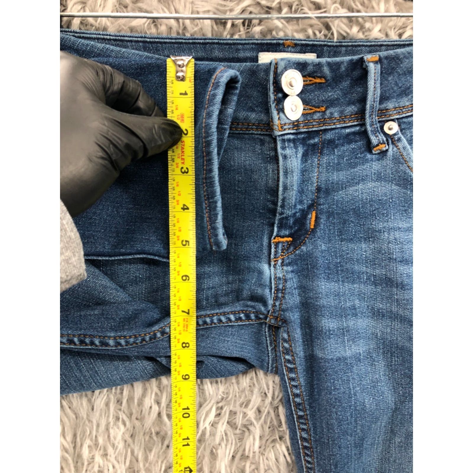 Hudson Hudson Collin Skinny Jeans Womens Medium Wash Blue Size 25 Regular Slim Fit 5-Pocket Denim Jeans Size 42" / US 20 - 4 Thumbnail