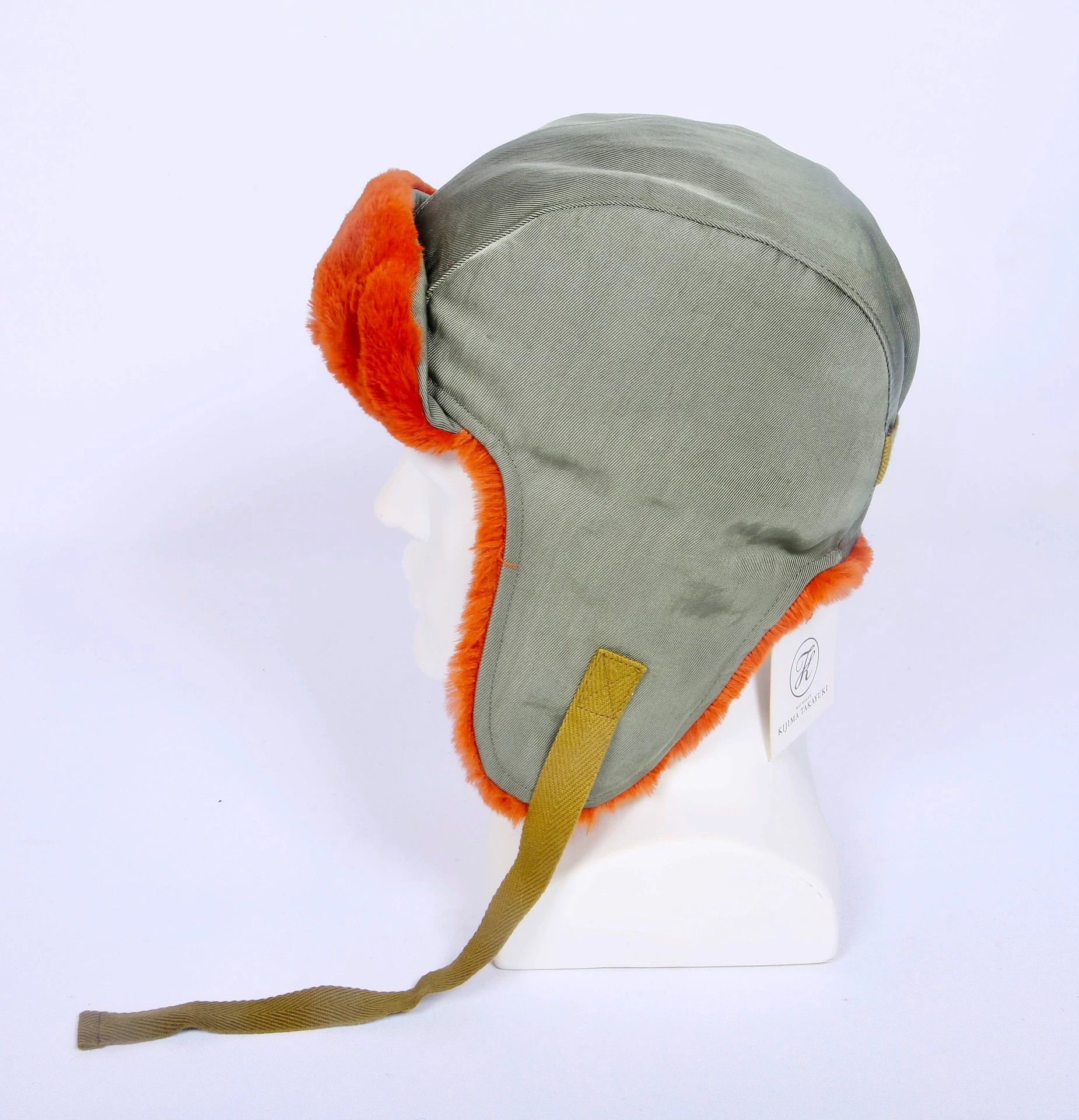 KIJIMA TAKAYUKI kijima takayuki dog ear hat olive green dirty orange faux 2 Size ONE SIZE - 3 Thumbnail