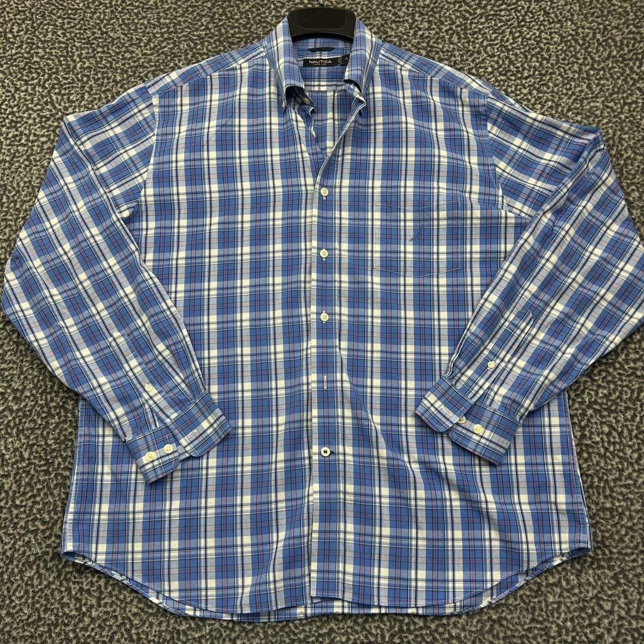 Nautica Nautica Button Down Shirt Men Plaid Collared Cotton XL Size US XL / EU 56 / 4 - 1 Thumbnail