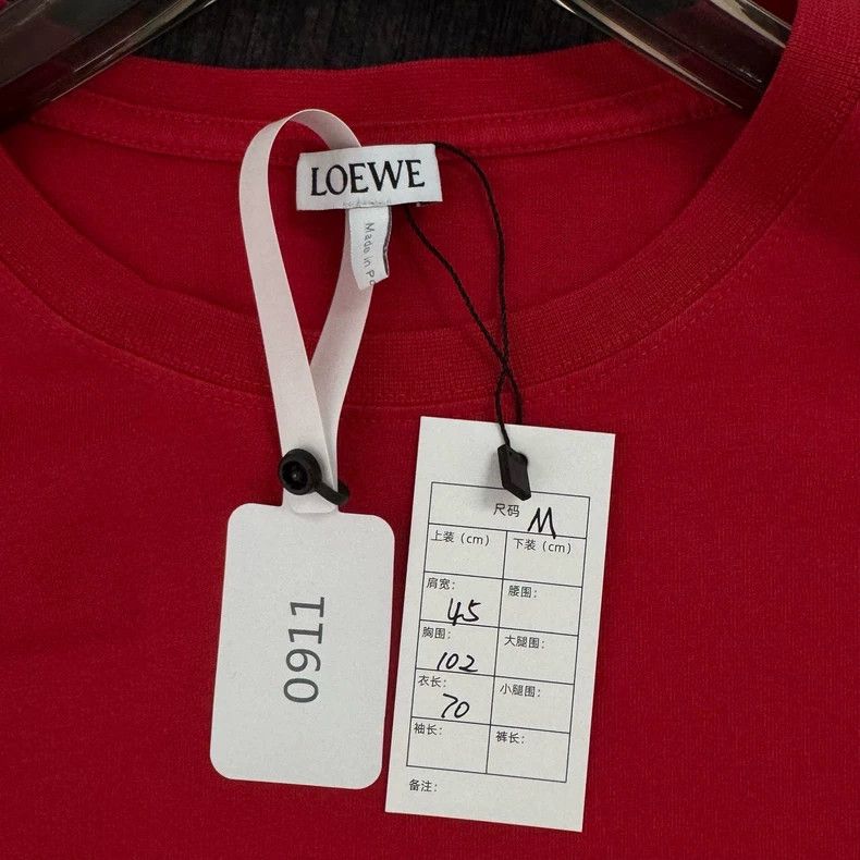 Loewe LOEWE Red embroidered logo short sleeves Size M / US 6-8 / IT 42-44 - 2 Thumbnail