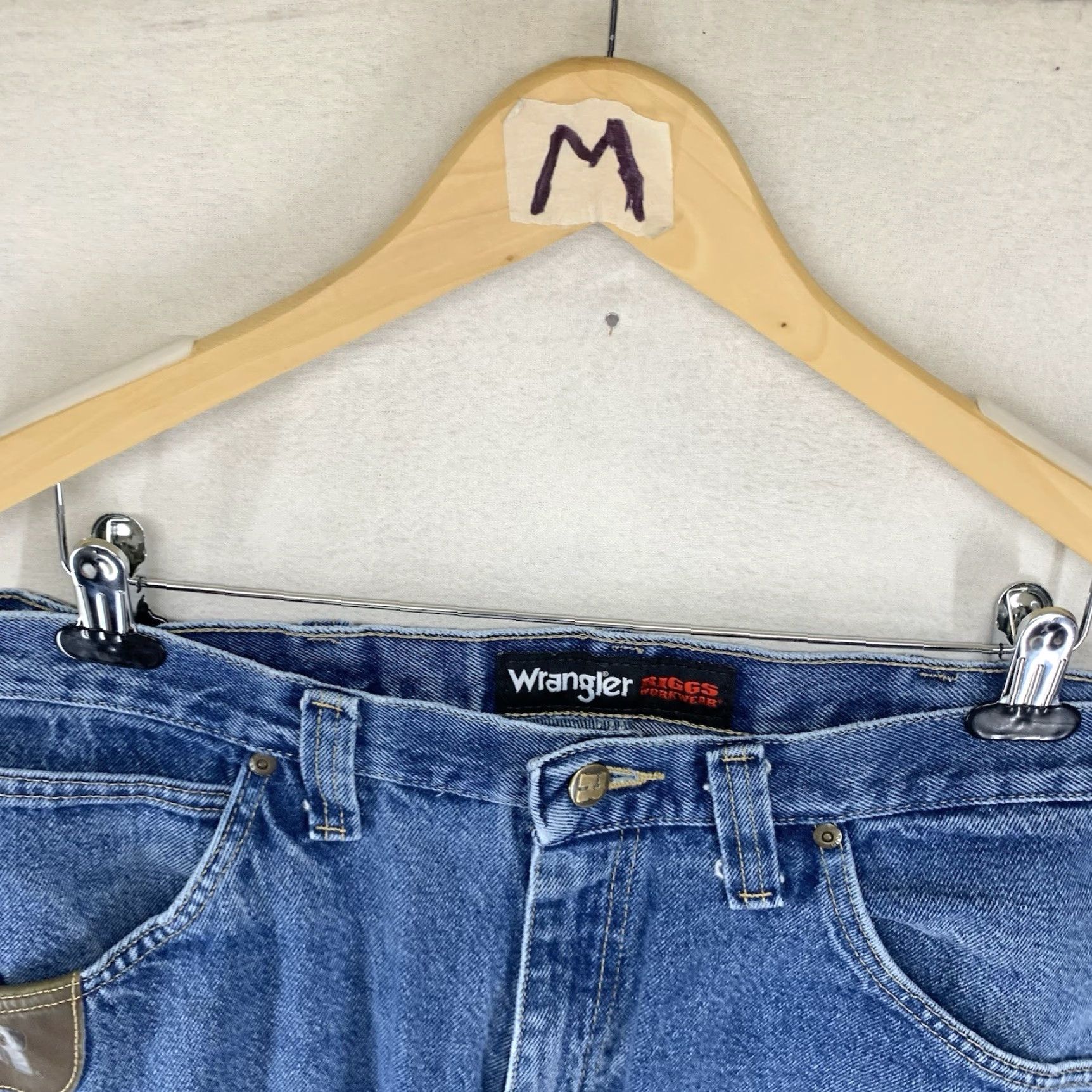 Wrangler Wrangler Jeans Mens 35x30 Blue Denim Relaxed Fit Carpenter Workwear Size US 35 - 5 Thumbnail