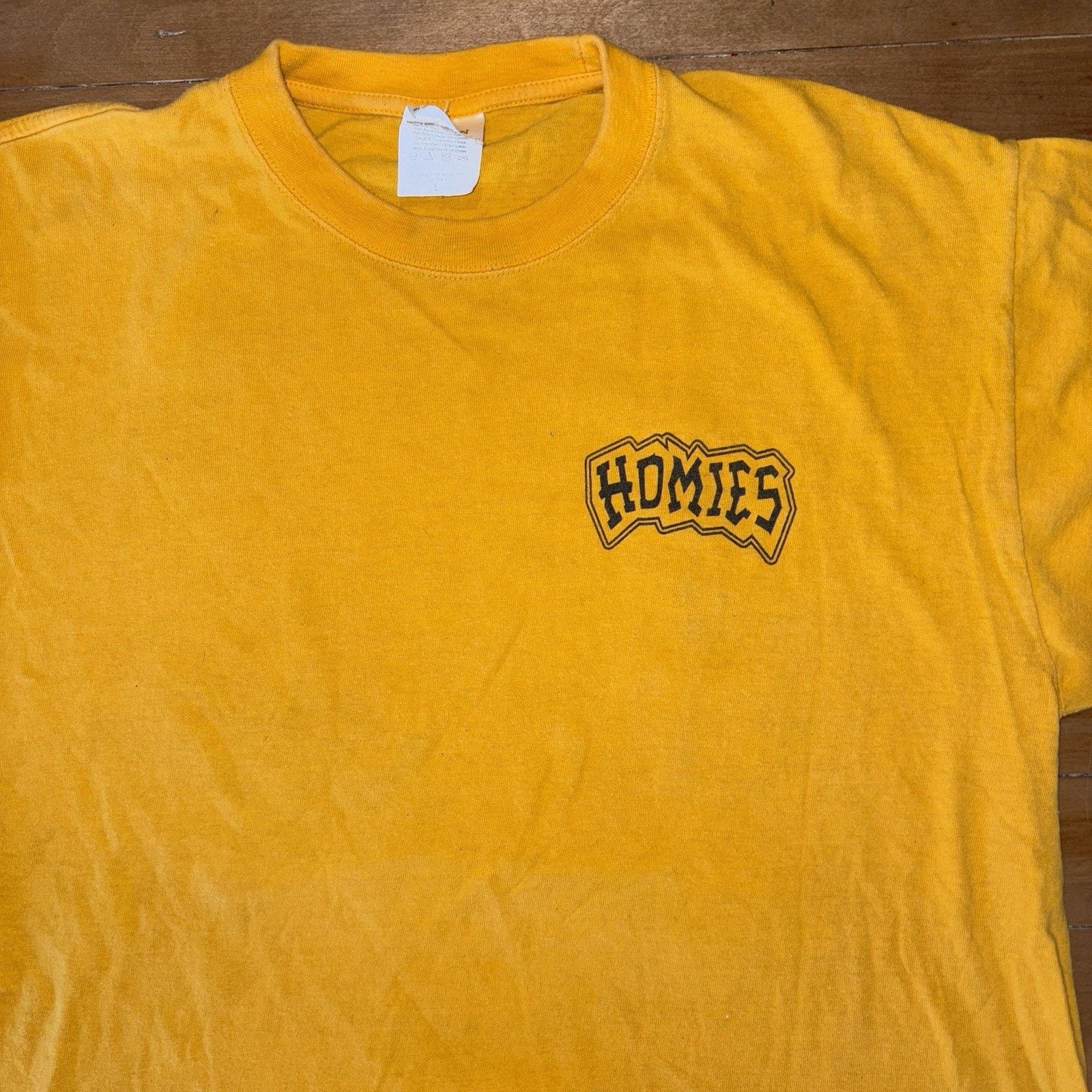 Homies × Vintage Vintage Homies “Homie Girls” Low Rider Tee L Yellow 1990s Size US L / EU 52-54 / 3 - 4 Thumbnail