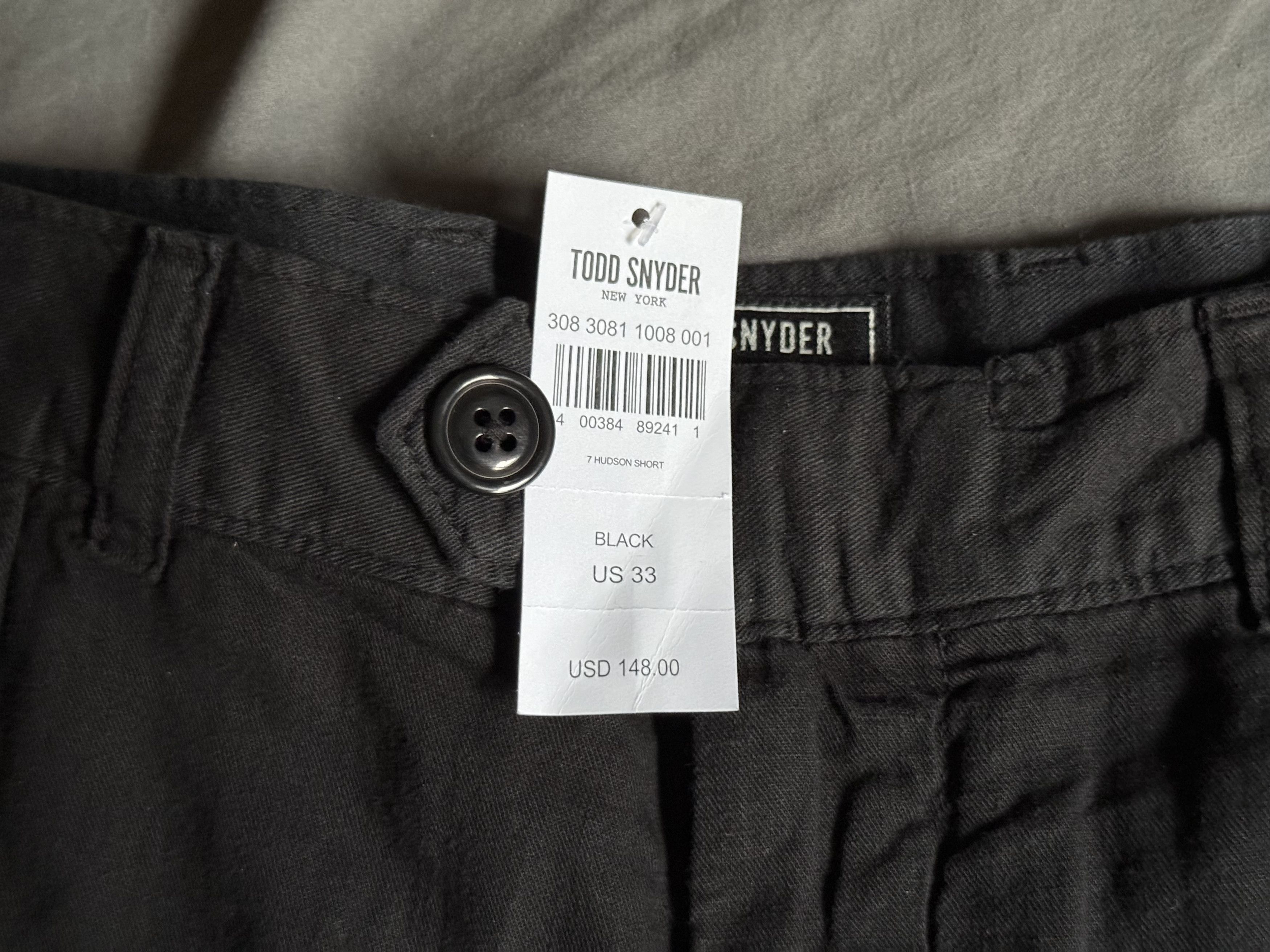 Todd Snyder Todd Snyder 7" Cotton-Linen Hudson Short BLACK $148 33" Size US 33 - 5 Thumbnail