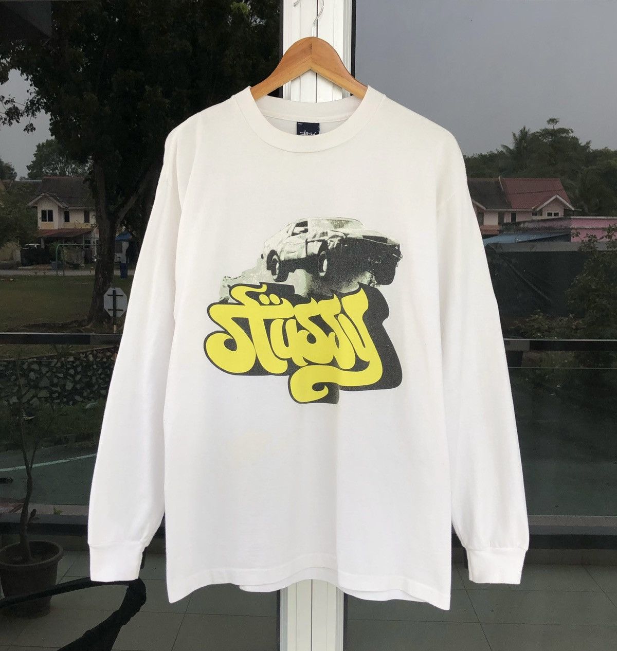 Stussy 🔥VTG 90s Stüssy 'Deadly' or 'Deadly Race' Long Sleeve Shirt Size US XL / EU 56 / 4 - 1 Thumbnail