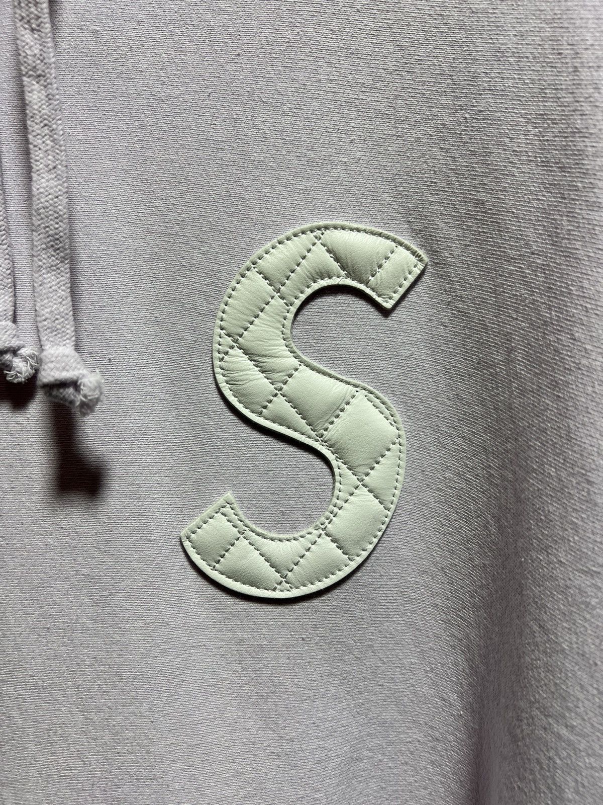 Supreme Supreme Lavender Leather S Logo Hoodie Size US XL / EU 56 / 4 - 3 Thumbnail
