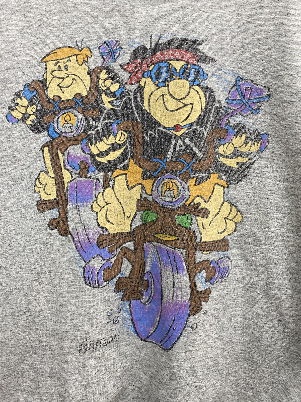 Cartoon Network 🇺🇸 Vintage 80s The Flintstones Sweatshirt Retro Rare Hype Y2K Size US XL / EU 56 / 4 - 6 Thumbnail