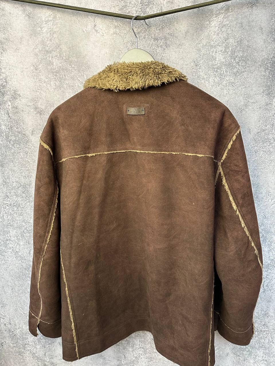 camel active Camel Active Shearling Jacket Brown Suede Look Warm Stylish Size US L / EU 52-54 / 3 - 3 Thumbnail