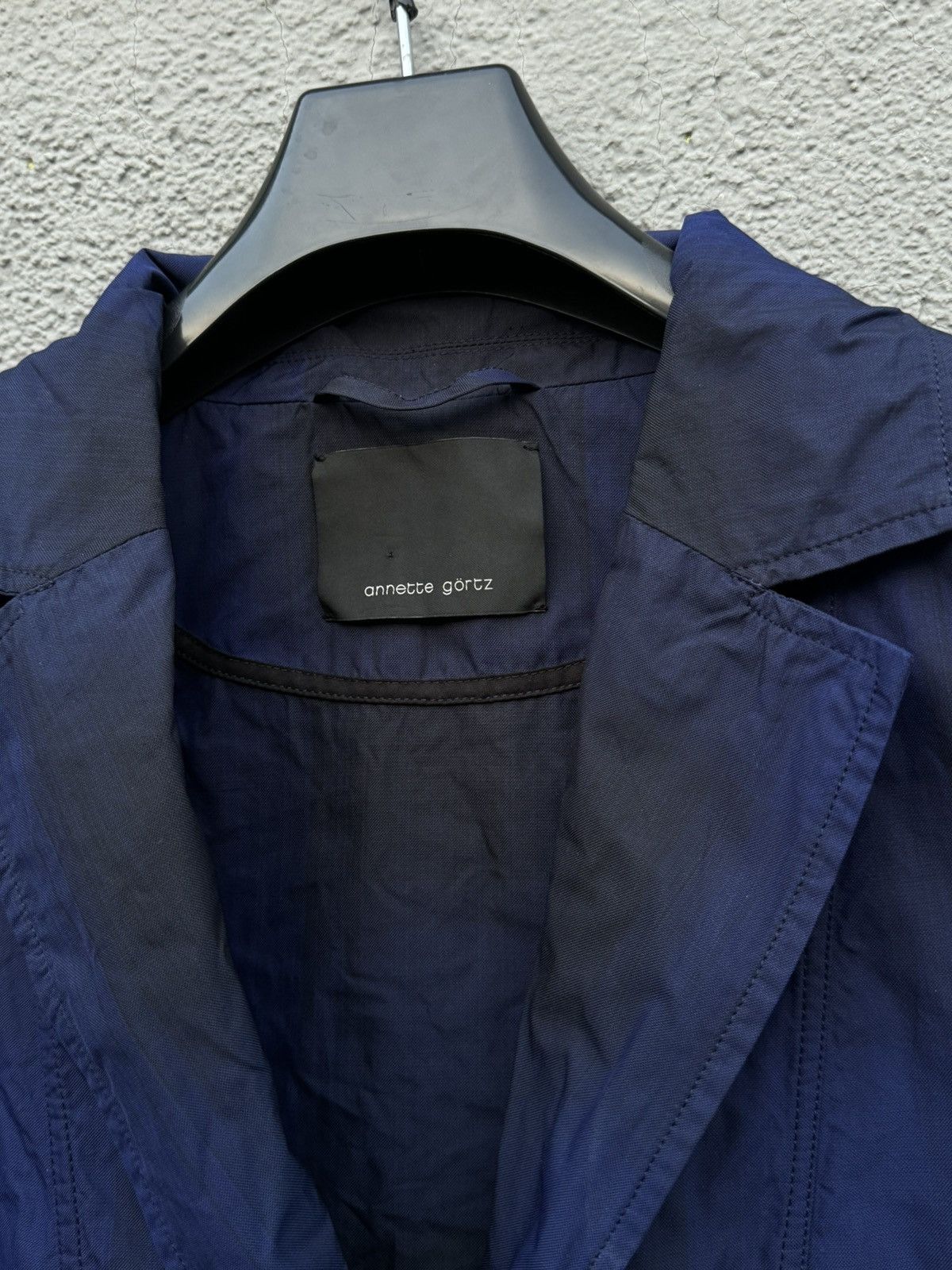 Annette Gortz × Japanese Brand ANNETTE GÖRTZ MARIT COAT Navy/Black Chek Size M/S Size S / US 4 / IT 40 - 3 Thumbnail