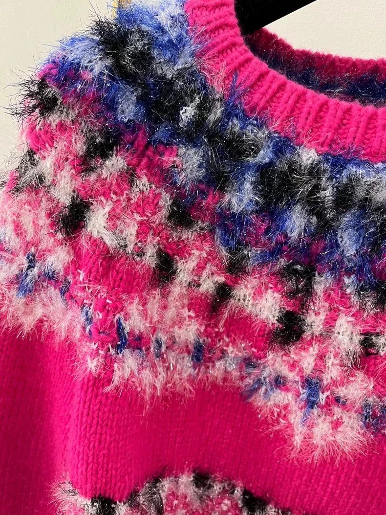Chanel Chanel 21 autumn and winter pink bright line knitted pullo Size XS / US 0-2 / IT 36-38 - 3 Thumbnail