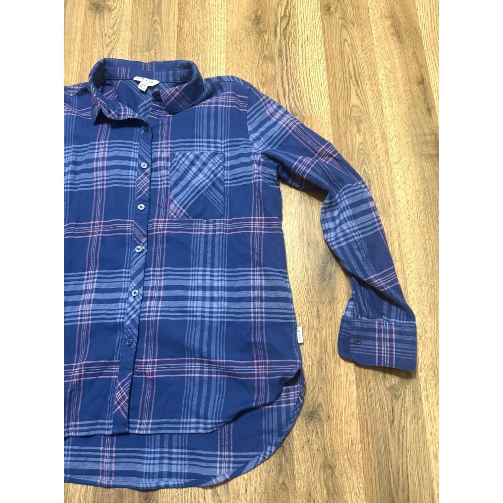 Orvis Orvis Shirt, Women’s Size Large, Blue Pink Plaid Long Sleeve Button-Up Shirt Size L / US 10 / IT 46 - 4 Thumbnail