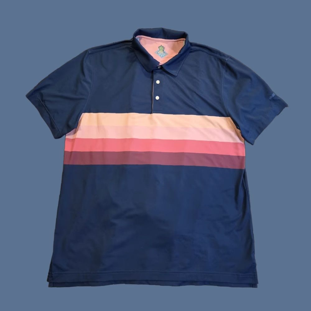 Chubbies Chubbies Polo Shirt Striped Neon Glades Multicolor Short Sleeve Mens L Seasonal Beach Golf Tennis Shirt Mens Lounging Activewear Size US L / EU 52-54 / 3 - 1 Thumbnail