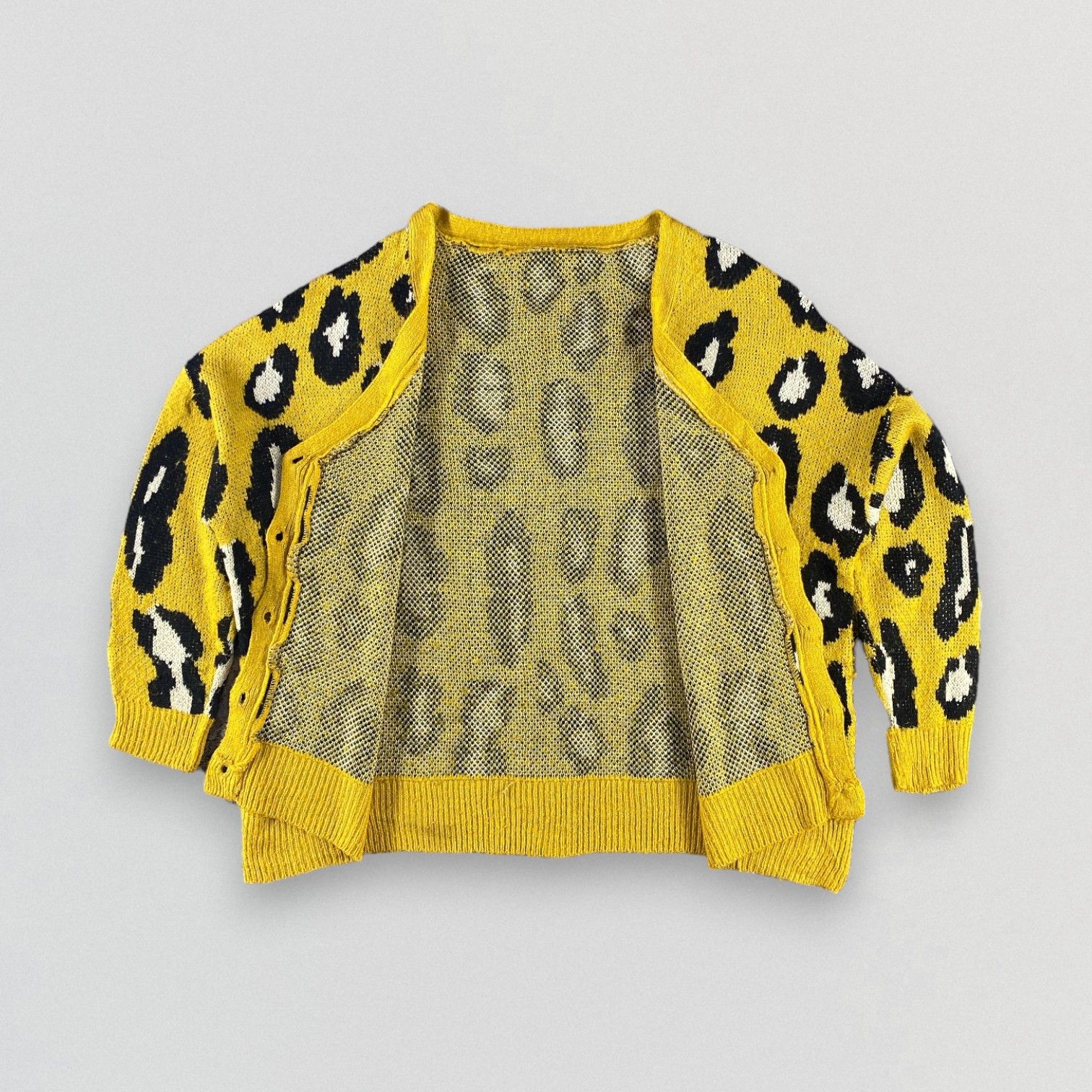 Vintage Vintage Leopard Knitwear Cardigan Size US L / EU 52-54 / 3 - 2 Thumbnail