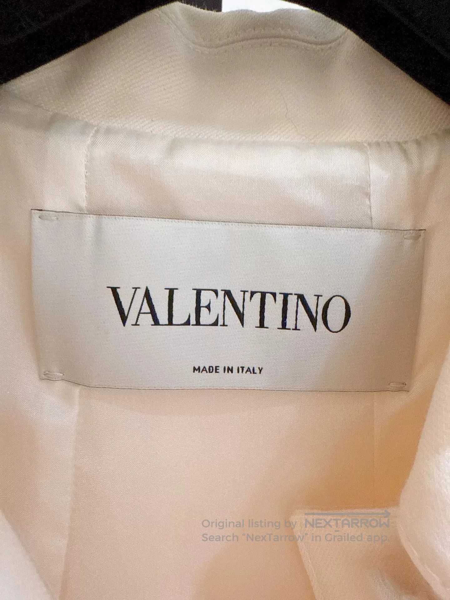 Valentino VALENTINO Ivory Wool Coat with Gems. Size US L / EU 52-54 / 3 - 8 Thumbnail