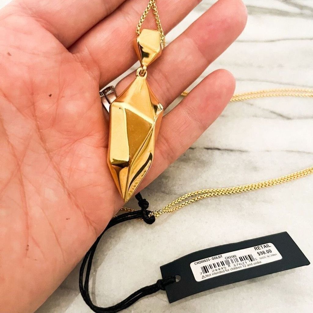 Cole Haan Cole Haan Geometric Gold Pendant Necklace Size ONE SIZE - 6 Thumbnail