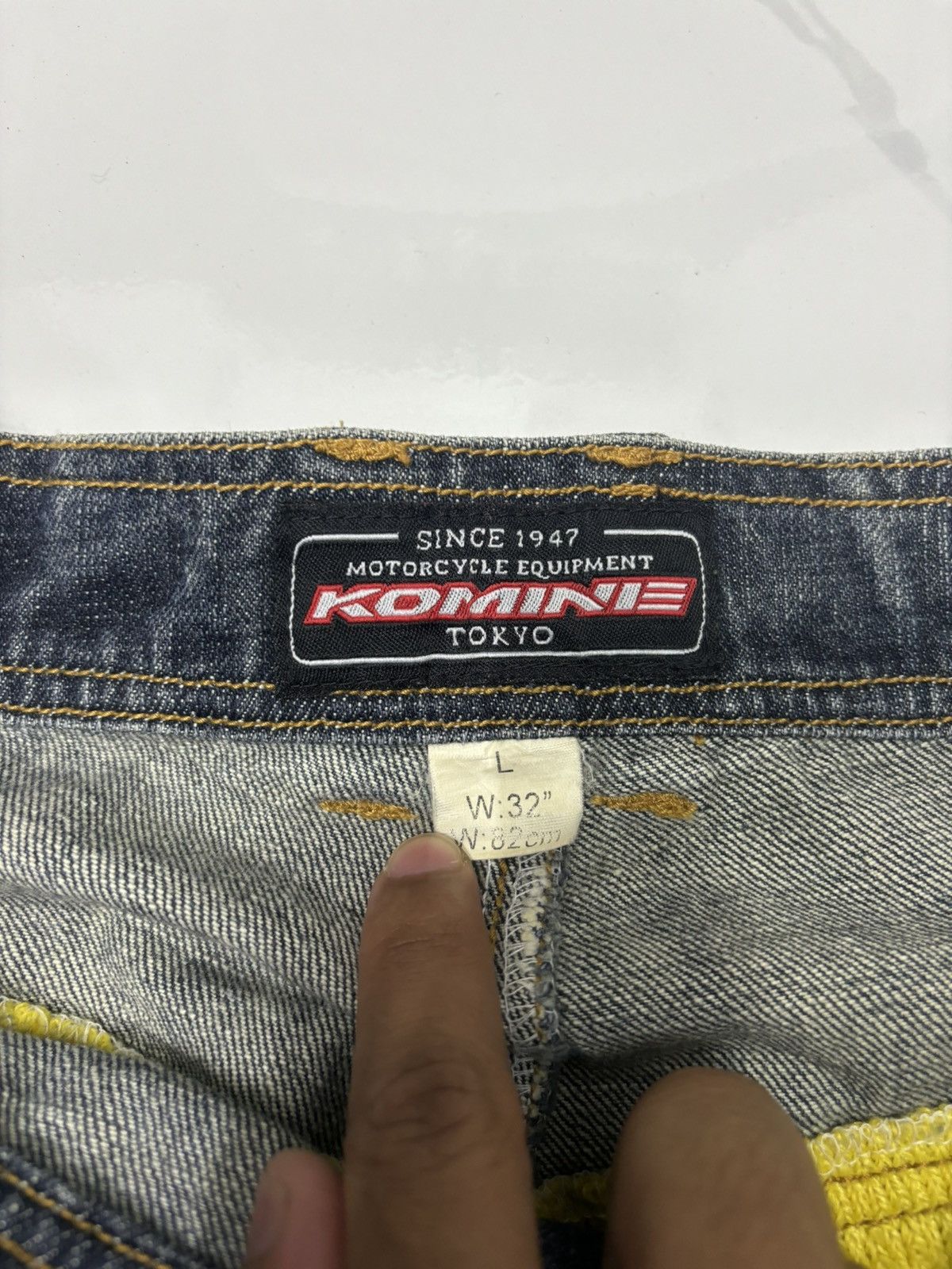 Kadoya ❤️‍🔥VINTAGE KOMINE TOKYO MOTORCYCLE DENIM JEANS Size US 30 / EU 46 - 10 Thumbnail