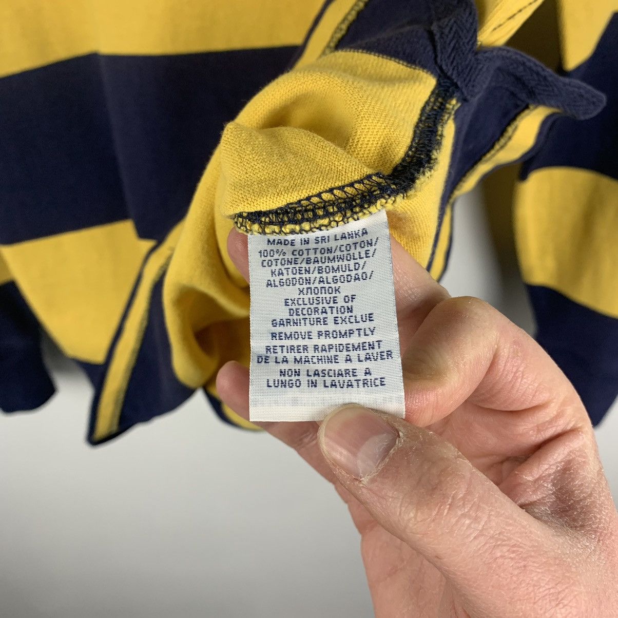 Polo Ralph Lauren Vintage Y2K Polo Ralph Lauren Striped Rugby Shirt Custom Fit Size US S / EU 44-46 / 1 - 8 Thumbnail