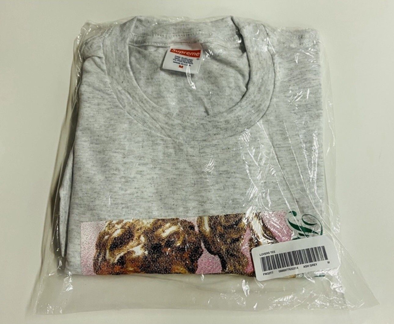 Supreme Lovers Tee NEW Ash Grey FW20 Men's