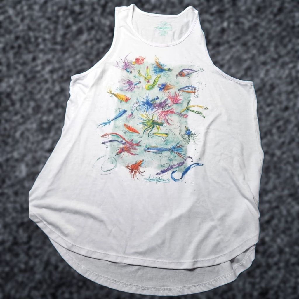 Vintage VINTAGE Art & Sol Women's L Tank Top Sleeveless Cotton Fishing Lures Seahorses Casual Women Size L / US 10 / IT 46 - 1 Thumbnail