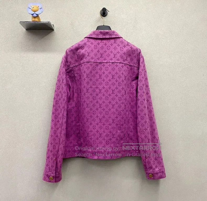 Louis Vuitton LV Purple Monogram Denim Jacket. Size US L / EU 52-54 / 3 - 2 Thumbnail