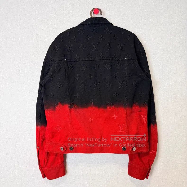 Louis Vuitton Louis Vuitton Black and red ombre denim jacket Size US M / EU 48-50 / 2 - 2 Thumbnail