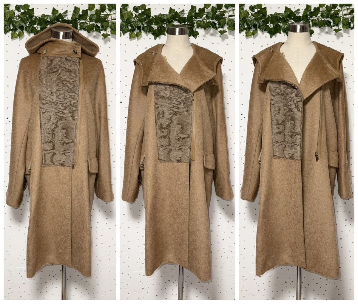 Max Mara Genuine Max Mara astrakhan fur trim hooded leather coat 42 Size M / US 6-8 / IT 42-44 - 4 Thumbnail