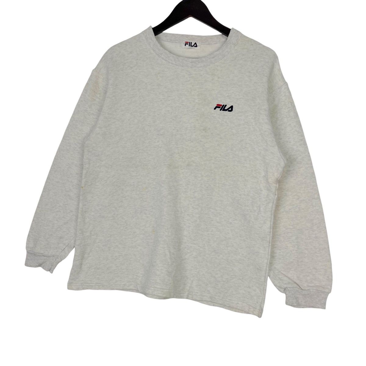 Fila × Vintage Vintage FILA Crewneck Sweatshirt Light Gray Pullover Jumper Size US L / EU 52-54 / 3 - 2 Thumbnail