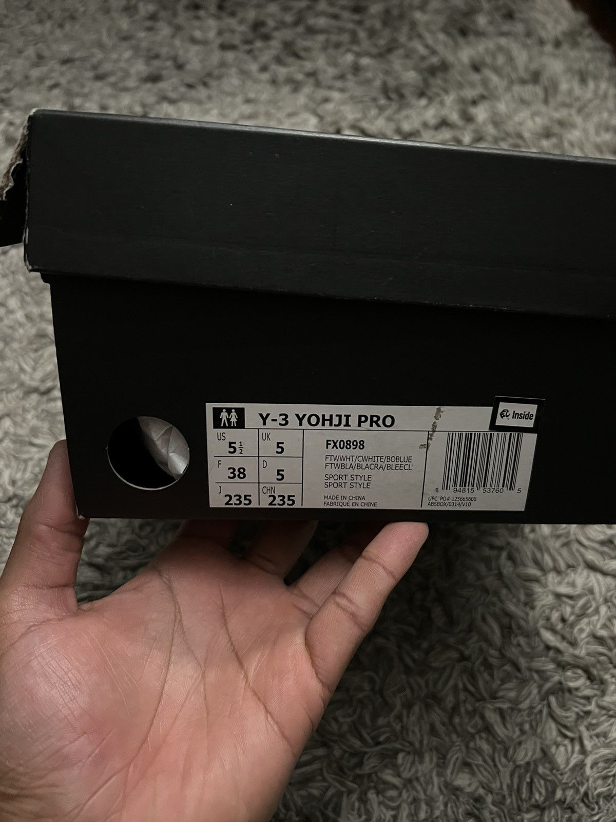 Adidas × Y-3 × Yohji Yamamoto Adidas Y-3 Yohji Pro - cloud white/bold blue Size US 5.5 / EU 38 - 10 Thumbnail