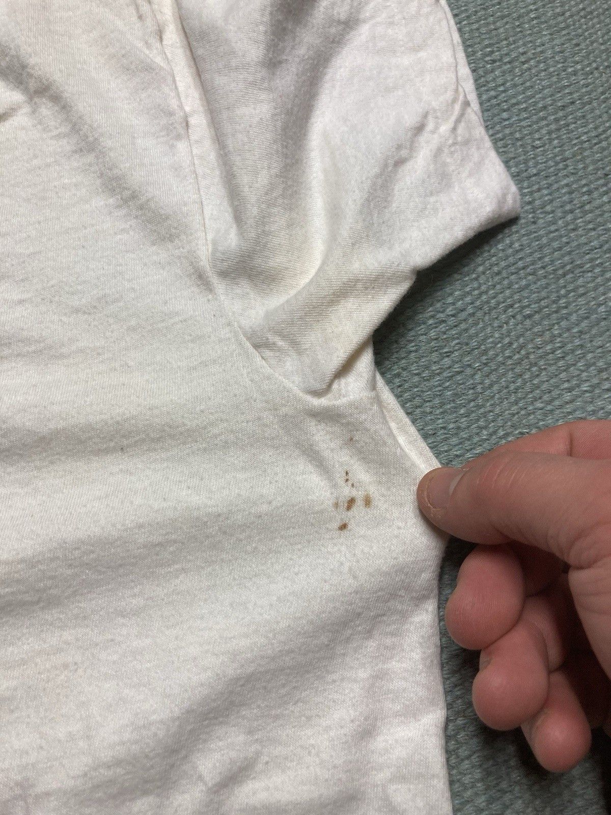 Vintage 70s blank white t shirt v neck soft cotton single stitch M Size US M / EU 48-50 / 2 - 7 Thumbnail
