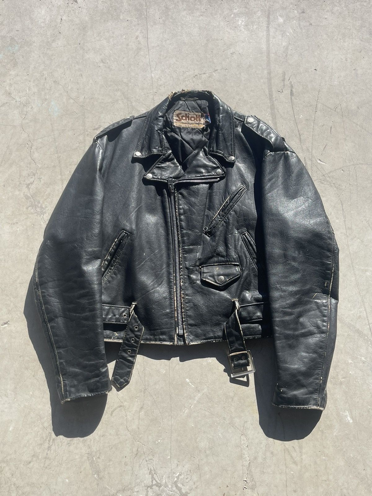 Schott 80s Schott Harley Davidson Leather Biker Jacket Size US L / EU 52-54 / 3 - 1 Thumbnail