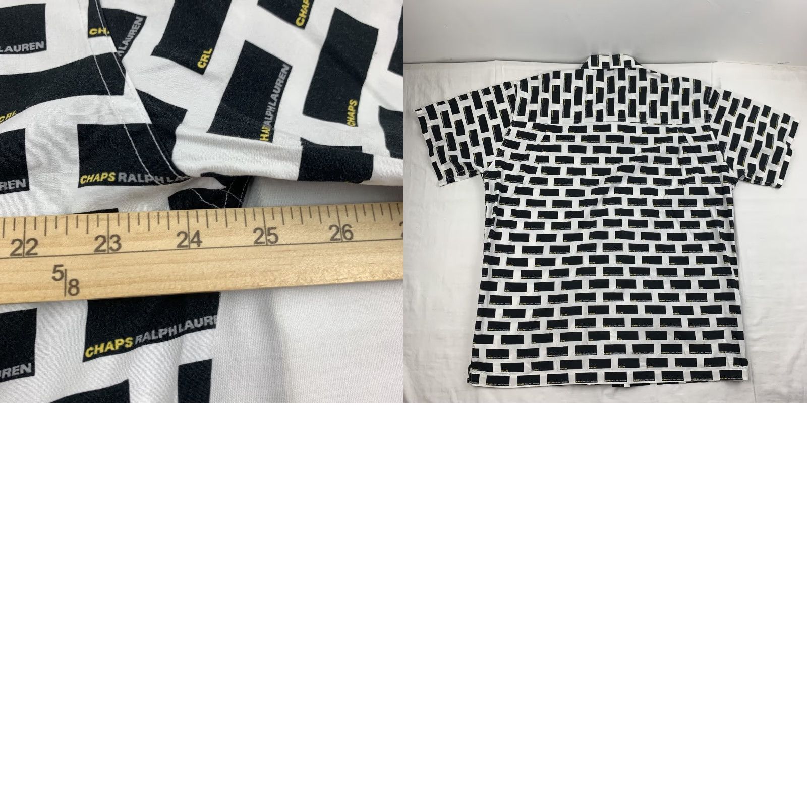Chaps VINTAGE Chaps Ralph Lauren Button Up Shirt Adult L White All Over Print Y2K 90s Grunge Mens Shirt Size US L / EU 52-54 / 3 - 8 Thumbnail