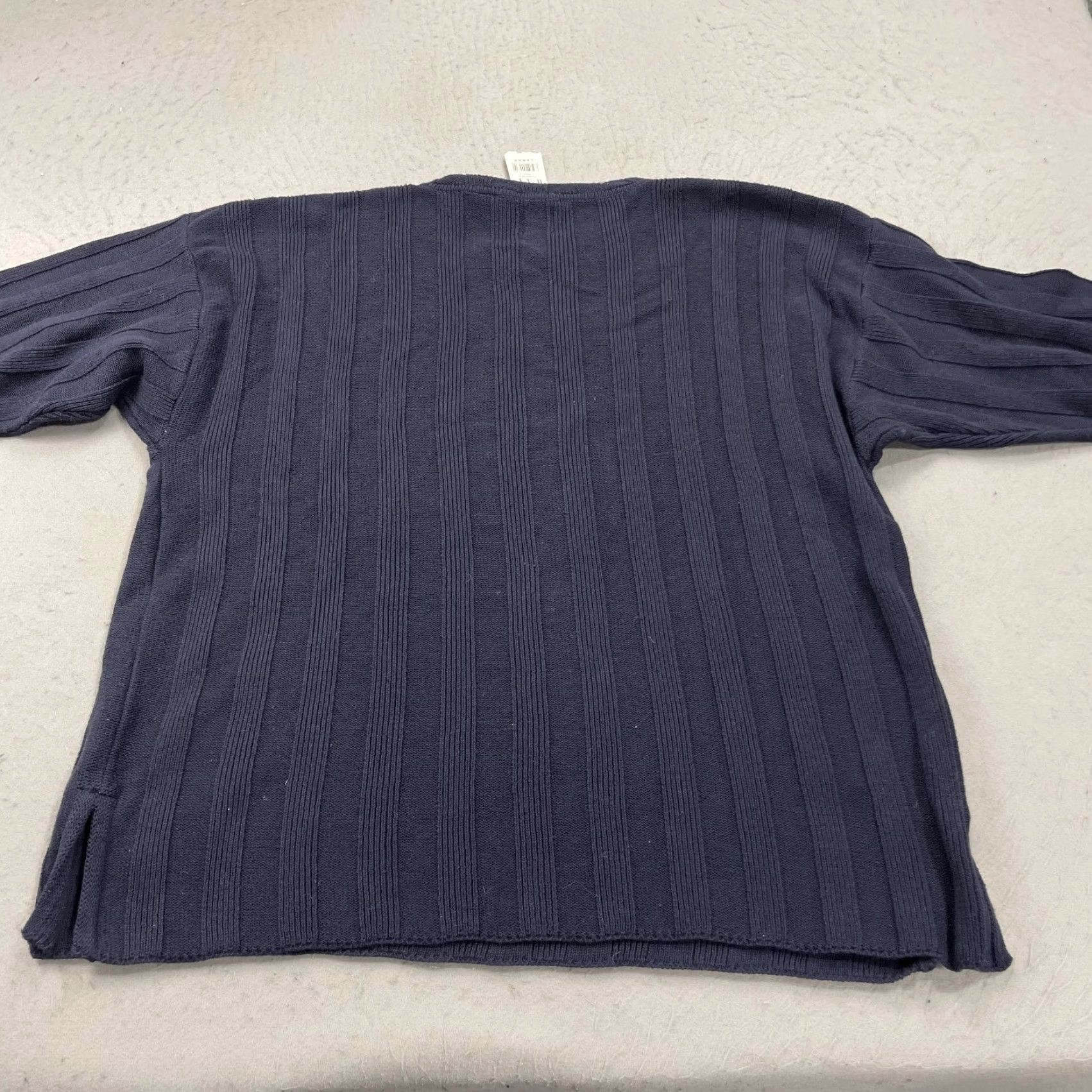 Gap VINTAGE GAP Sweater Mens Large Blue Cotton Ribbed Crewneck Deadstock 90s NWT Size US L / EU 52-54 / 3 - 4 Thumbnail