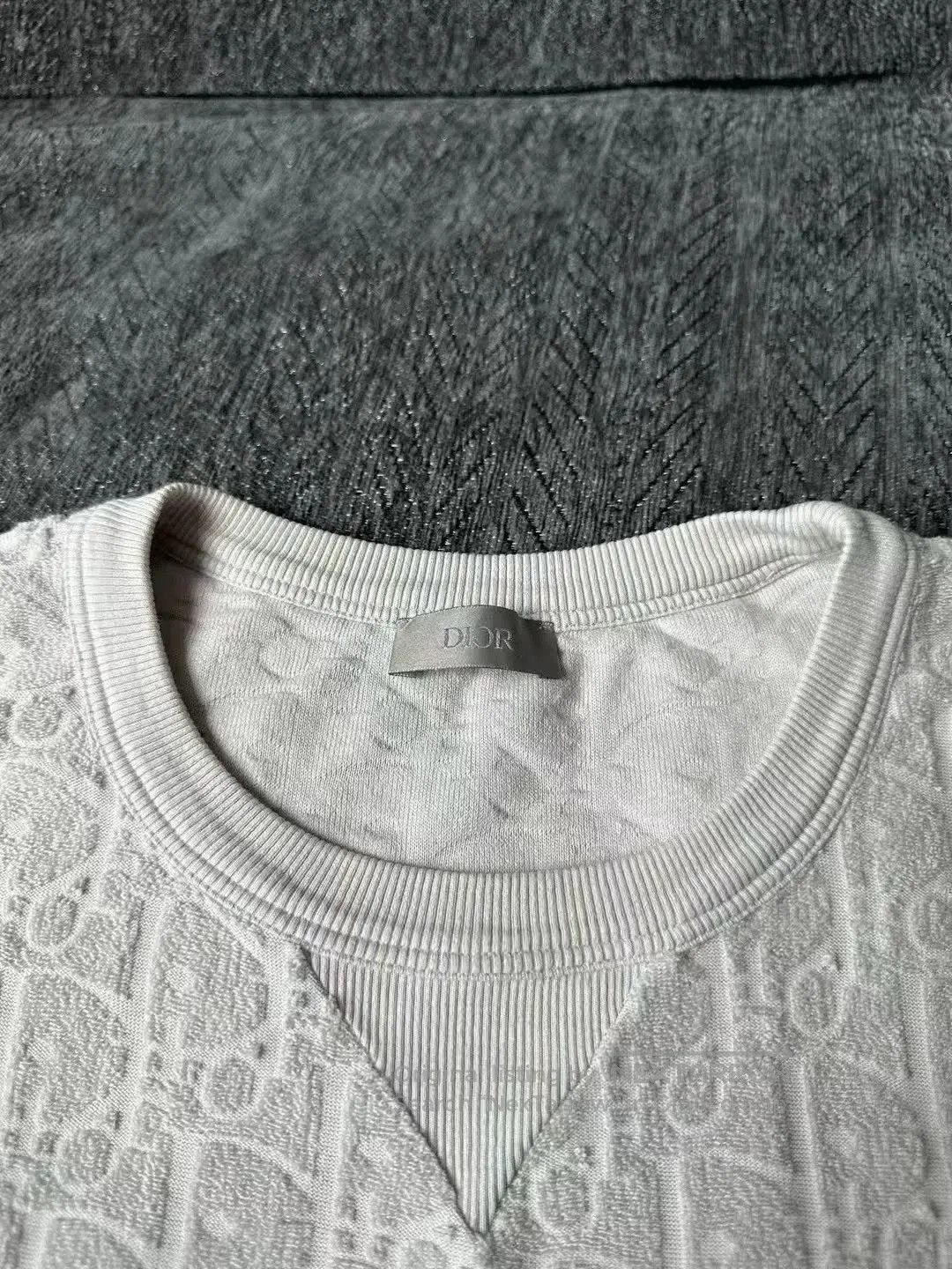 Dior Dior Gray Blue Terry Short Sleeve. Size US XL / EU 56 / 4 - 3 Thumbnail